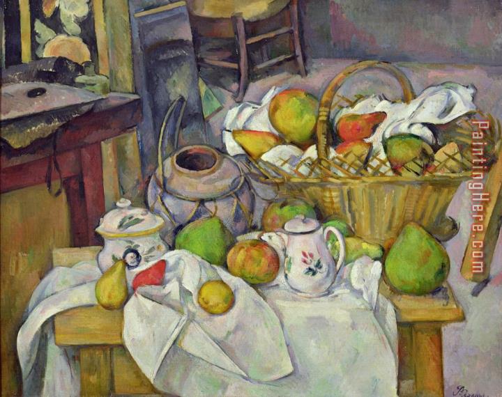 Paul Cezanne Still life with basket